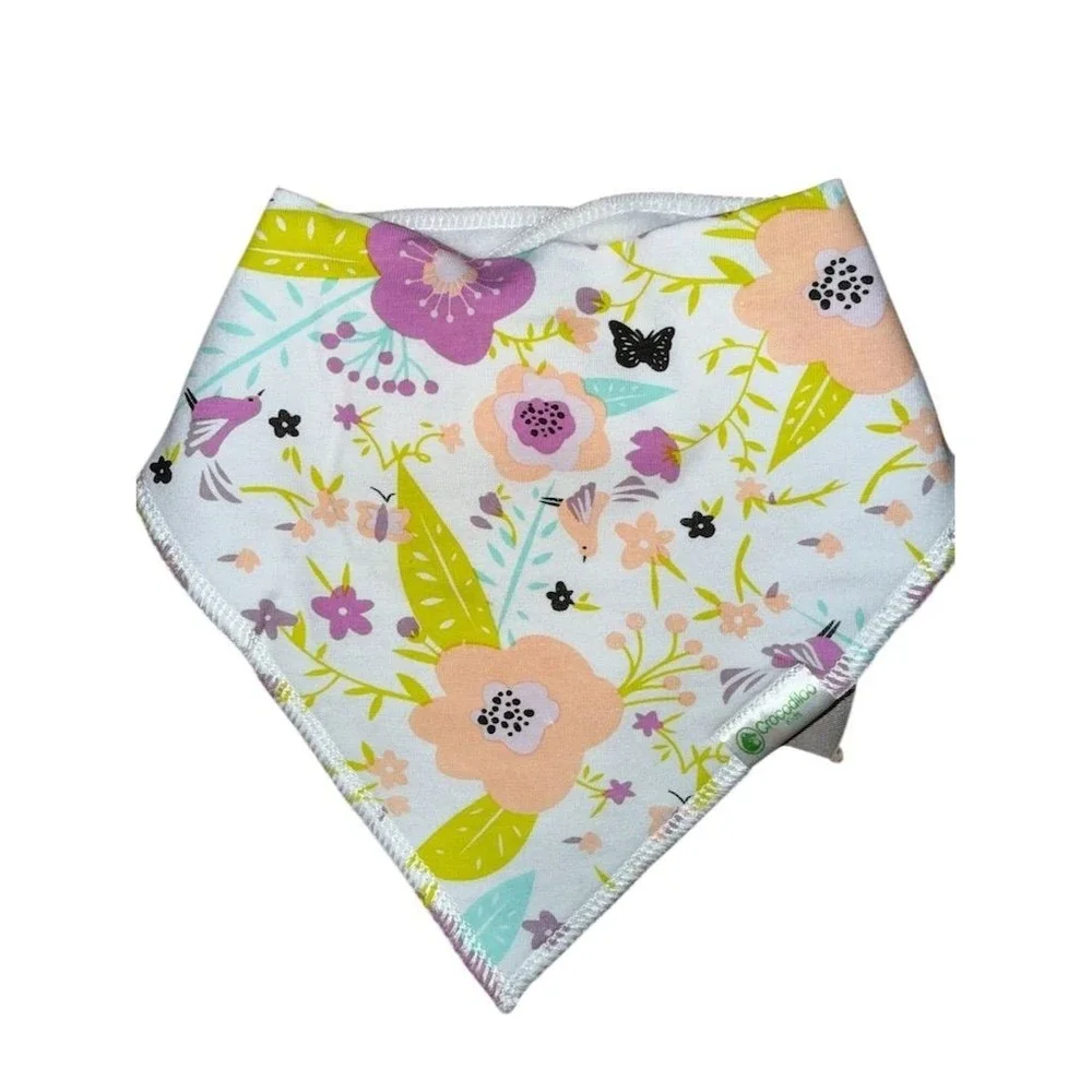 Crocodillo Baby Bandana Bib Set 3 Pack Unisex Soft Drool Bibs Fashionable Prints